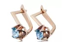 Earrings Vintage style Aquamarine Original Vintage 14K Rose Gold vec005r